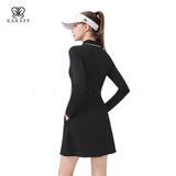  Váy Nữ Dài Tay Kiểu Quần Vợt Cổ Polo Thể Thao Karaff 