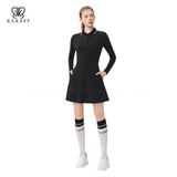  Váy Nữ Dài Tay Kiểu Quần Vợt Cổ Polo Thể Thao Karaff 