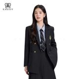  Áo Khoác Vest Đen Nữ Karaff 