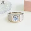  Nhẫn Nam Moissanite 1 Carat nước D - Trang Sức Bạc 925 Mạ Rhodium 