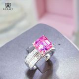 Nhẫn Nam Moissanite 3 Carat Nước D - Trang Sức Bạc 925 Mạ Rhodium 
