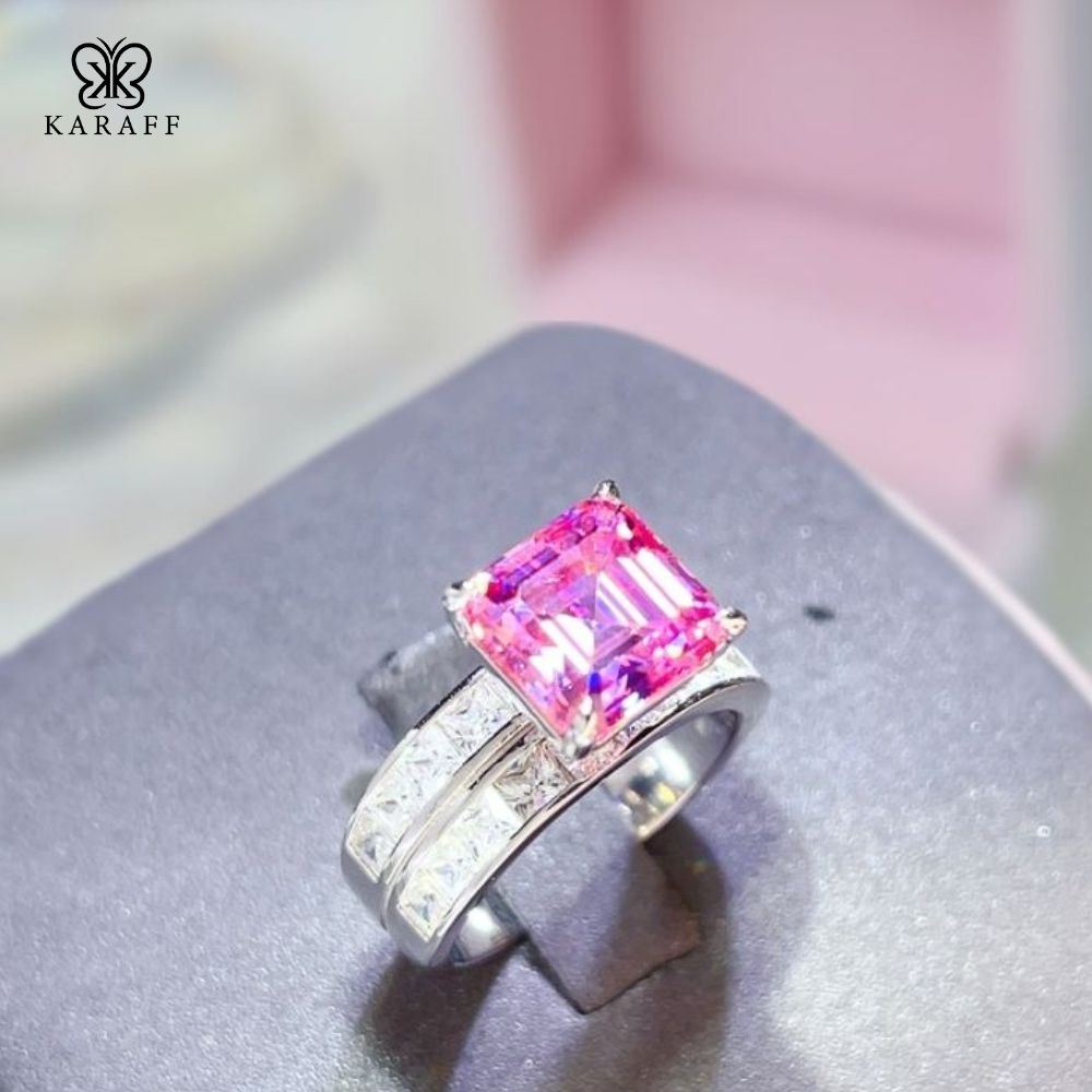  Nhẫn Nam Moissanite 3 Carat Nước D - Trang Sức Bạc 925 Mạ Rhodium 