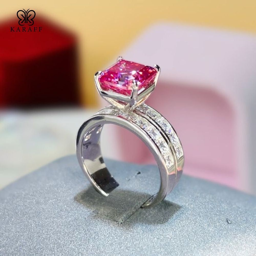  Nhẫn Nam Moissanite 3 Carat Nước D - Trang Sức Bạc 925 Mạ Rhodium 