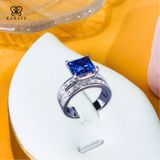  Nhẫn Nam Moissanite 3 Carat nước D - Trang Sức Bạc 925 Mạ Rhodium 