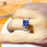  Nhẫn Nam Moissanite 3 Carat nước D - Trang Sức Bạc 925 Mạ Rhodium 