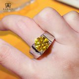  Nhẫn Nam Moissanite 10 Carat nước D - Trang Sức Bạc 925 Mạ Rhodium 