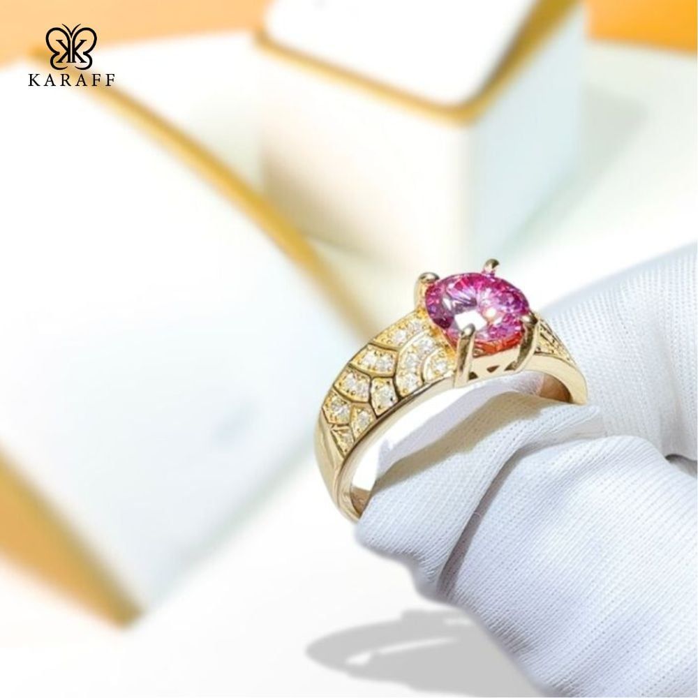  Nhẫn Nam Moissanite 1 Carat nước D - Trang Sức Bạc 925 Mạ Rhodium 