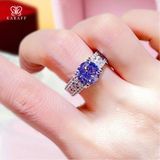  Nhẫn Nam Moissanite 5 Carat nước D - Trang Sức Bạc 925 Mạ Rhodium 