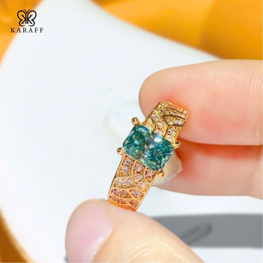  Nhẫn Nam Moissanite 1 Carat nước D - Trang Sức Bạc 925 Mạ Rhodium 