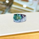  Nhẫn Nam Moissanite 10 Carat PT950 - Trang Sức Bạc 925 Mạ Rhodium 