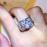  Nhẫn Nam Moissanite 10 Carat nước D VVS - Trang Sức Bạc 925 Mạ Rhodium 