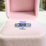  Nhẫn Nam Moissanite 3 Carat nước D - Trang Sức Bạc 925 Mạ Rhodium 