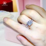  Nhẫn Nam Moissanite 3 Carat nước D - Trang Sức Bạc 925 Mạ Rhodium 