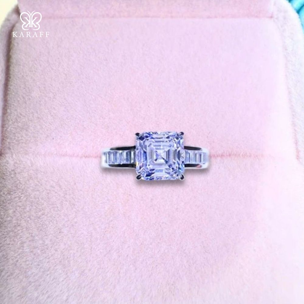  Nhẫn Nam Moissanite 3 Carat nước D - Trang Sức Bạc 925 Mạ Rhodium 