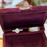  Nhẫn Nam Moissanite 1 Carat nước D - Trang Sức Bạc 925 Mạ Rhodium 