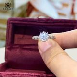  Nhẫn Nam Moissanite 1 Carat nước D - Trang Sức Bạc 925 Mạ Rhodium 