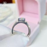  Nhẫn Nam Moissanite  - Trang Sức Bạc 925 Mạ Rhodium 