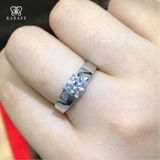  Nhẫn Nam Moissanite - Trang Sức Bạc 925 Mạ Rhodium 