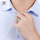  Nhẫn Nam Moissanite - Trang Sức Bạc 925 Mạ Rhodium 