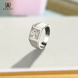  Nhẫn Nam Moissanite - Trang Sức Bạc 925 Mạ Rhodium 