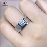  Nhẫn Nam Moissanite - Trang Sức Bạc 925 Mạ Rhodium 