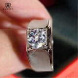  Nhẫn Nam Moissanite - Trang Sức Bạc 925 Mạ Rhodium 