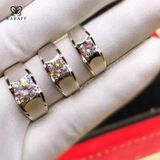  Nhẫn Nam Moissanite - Trang Sức Bạc 925 Mạ Rhodium 