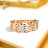  Nhẫn Nam Moissanite 1 Carat nước D - Trang Sức Bạc 925 Mạ Vàng 18K 