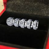  Nhẫn Nam Moissanite Nước D - Trang Sức Bạc 925 Mạ Rodium 