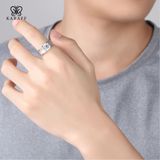  Nhẫn Nam Moissanite Nước D - Trang Sức Bạc 925 Mạ Rodium 