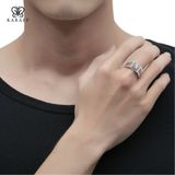  Nhẫn Nam Moissanite 1 Carat nước D - Trang Sức Bạc 925 Mạ Rhodium 