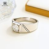  Nhẫn Nam Moissanite - Trang Sức Bạc 925 Mạ Rhodium 