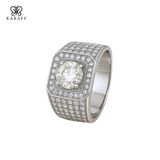  Nhẫn Nam Moissanite - Trang Sức Bạc 925 Mạ Rhodium 