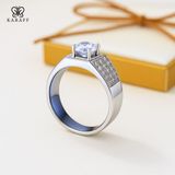  Nhẫn Nam Moissanite - Trang Sức Bạc 925 Mạ Rhodium 