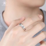  Nhẫn Nam Moissanite 0.5 Carat nước D - Trang Sức Bạc 925 Mạ Rhodium 