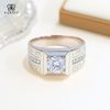 Nhẫn Nam Moissanite - Trang Sức Bạc 925 Mạ Rhodium 