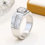  Nhẫn Nam Moissanite - Trang Sức Bạc 925 Mạ Rhodium 