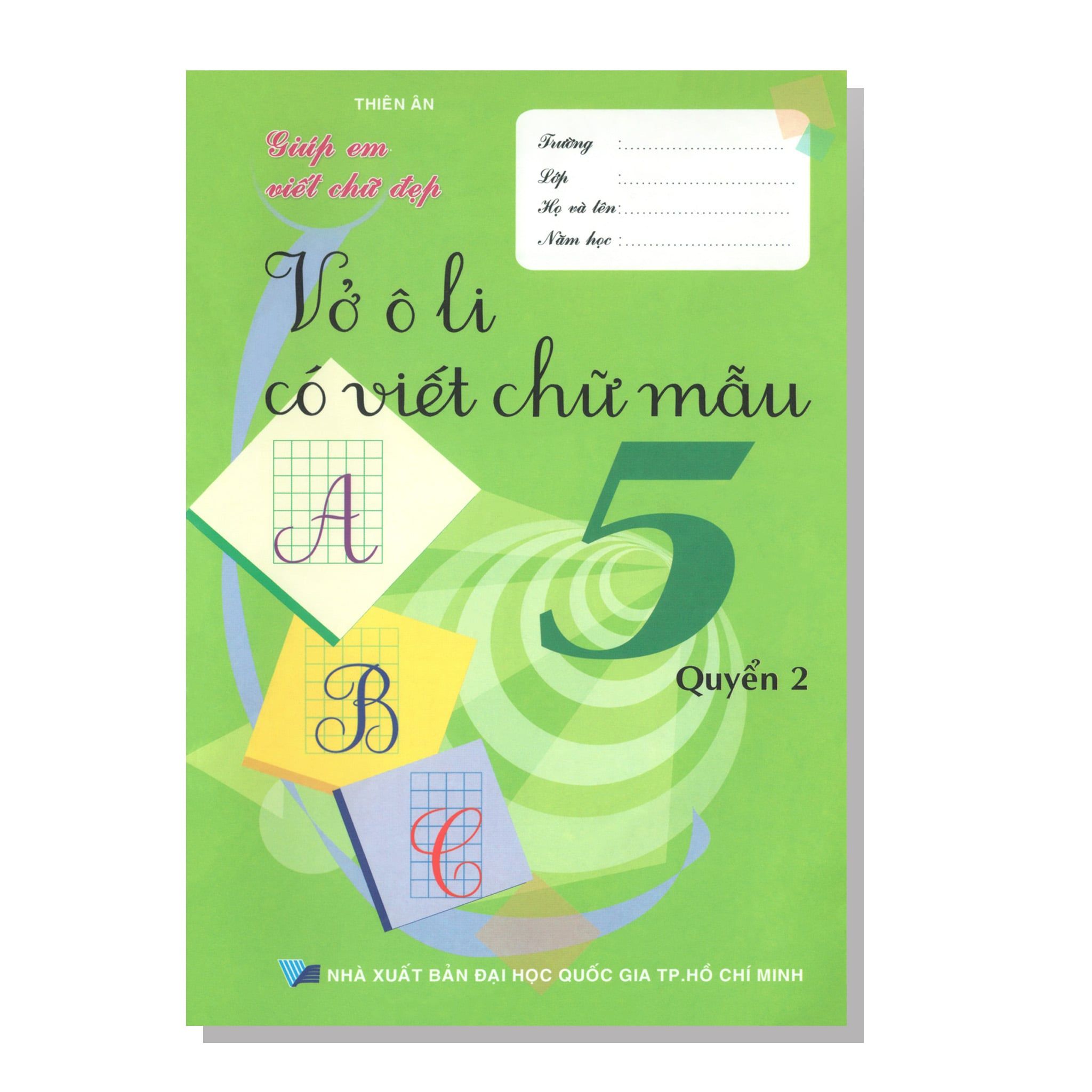 Vở ô li có viết chữ mẫu 5 quyển 2