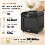  Nồi chiên hơi nước Paveden Signature PAF-1815ST 18 Lít 