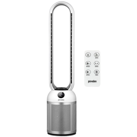  Quạt không cánh tích hợp lọc không khí Ion Bạc Paveden Breeze – Pearl White 