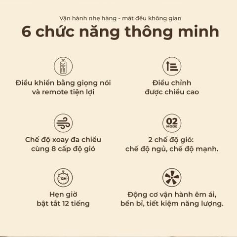  Quạt tuần hoàn không khí Paveden - Sand Beige 