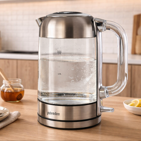  Ấm đun thuỷ tinh Paveden 1.7L - Crystal glass 