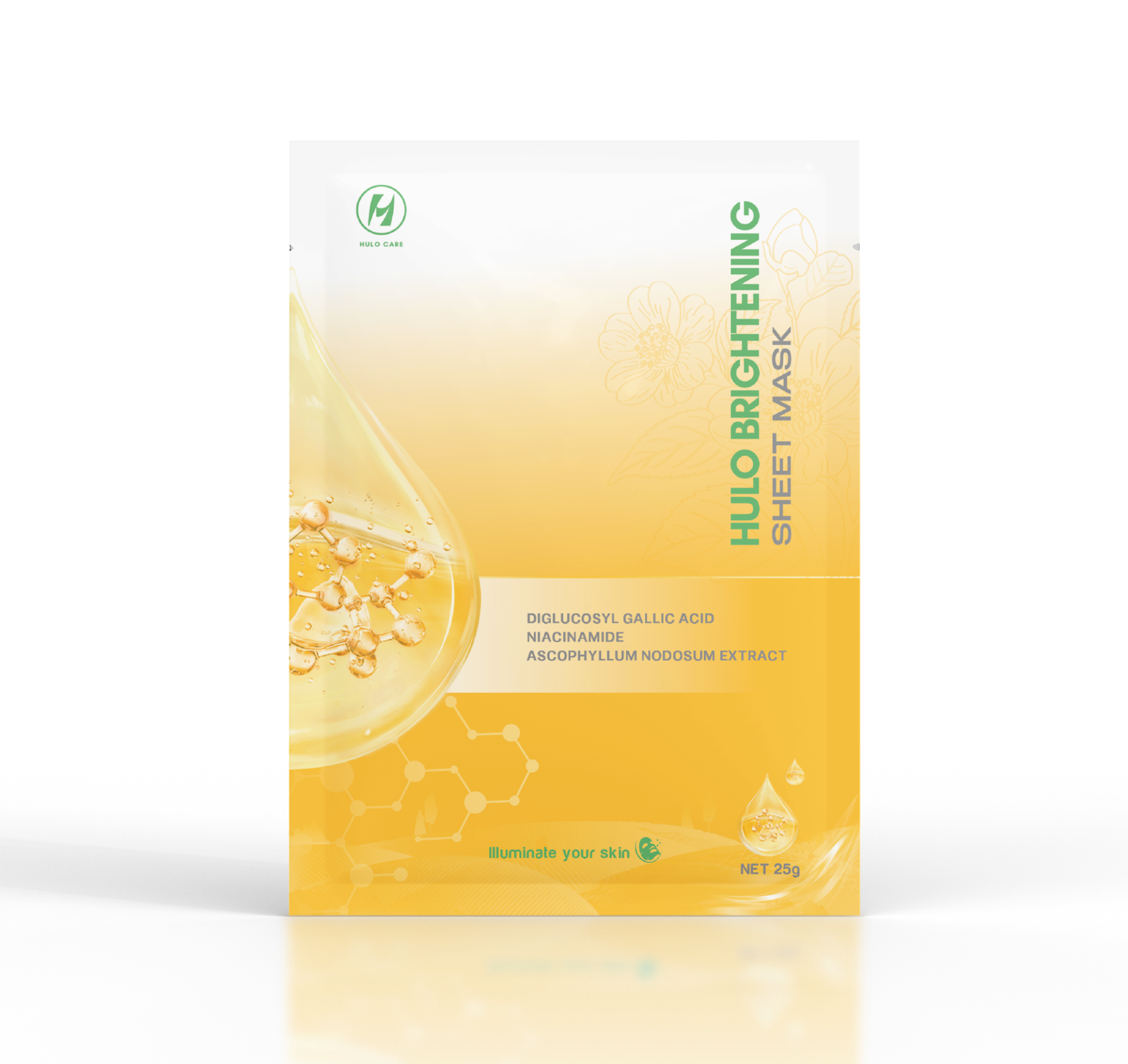  HULO BRIGHTENING SHEET MASK - Mặt nạ giúp làm sáng và đều màu da 