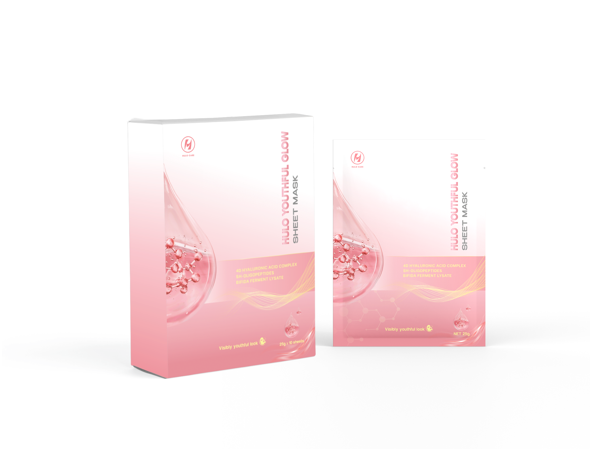  HULO YOUTHFUL GLOW SHEET MASK - Mặt nạ giúp da căng mịn 