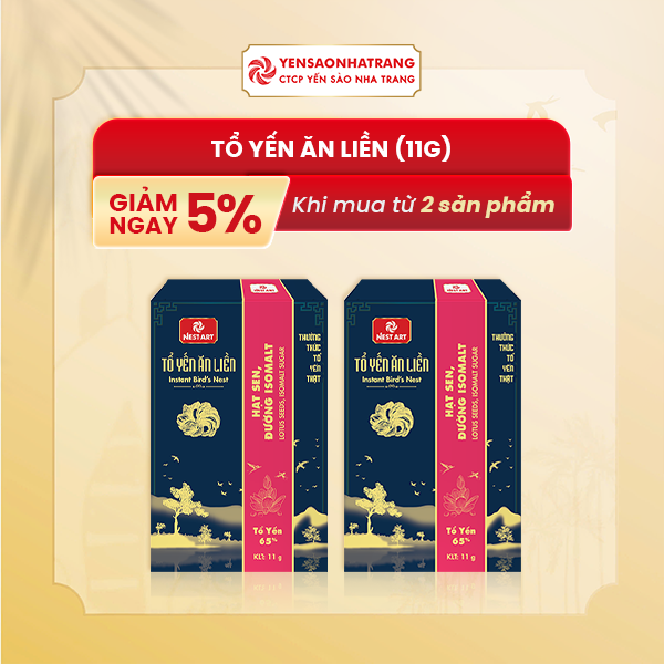  Tổ Yến Ăn Liền Hạt Sen & Đường Isomalt 11g 