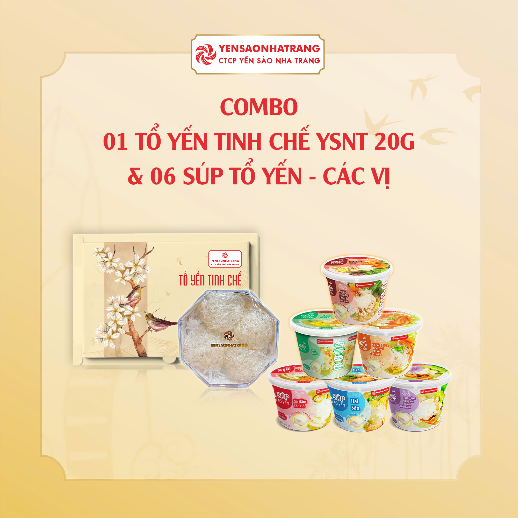 Combo Tổ Yến Tinh Chế & Súp Tổ Yến | Combo 7 Sản Phẩm - CTCP Yến Sào Nha Trang