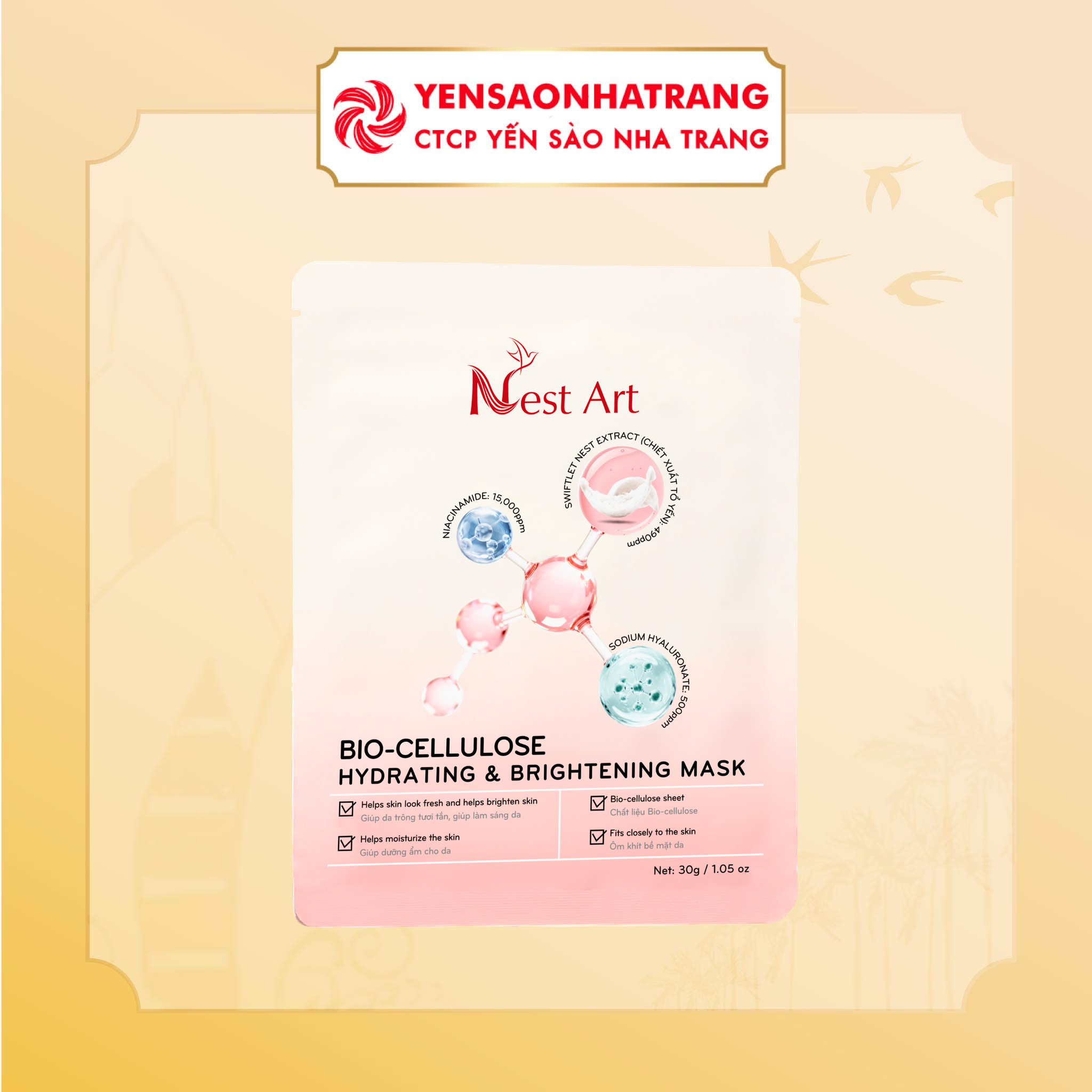  Bio-Cellulose Hydrating & Brightening Mask (Mặt nạ sinh học cấp ẩm & làm sáng da) 