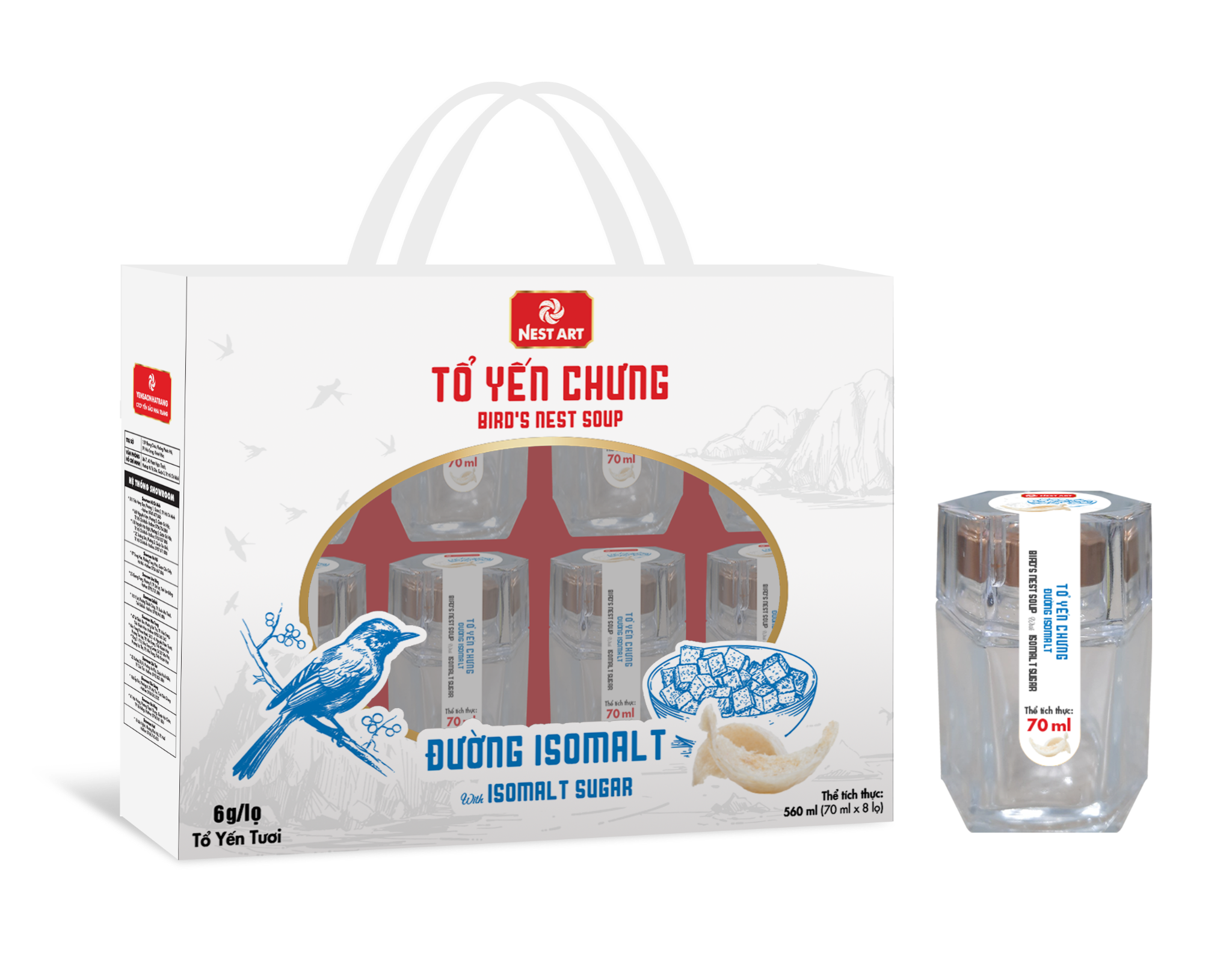  Tổ Yến Chưng Sẵn - Đường Isomalt 6g (Hộp 8) 