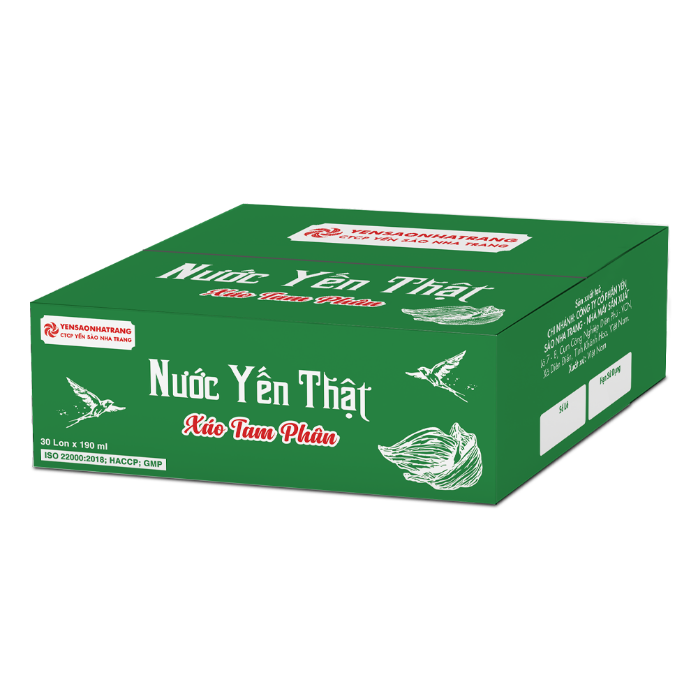  Nước Yến Thật Xáo Tam Phân - Thùng 30 lon 