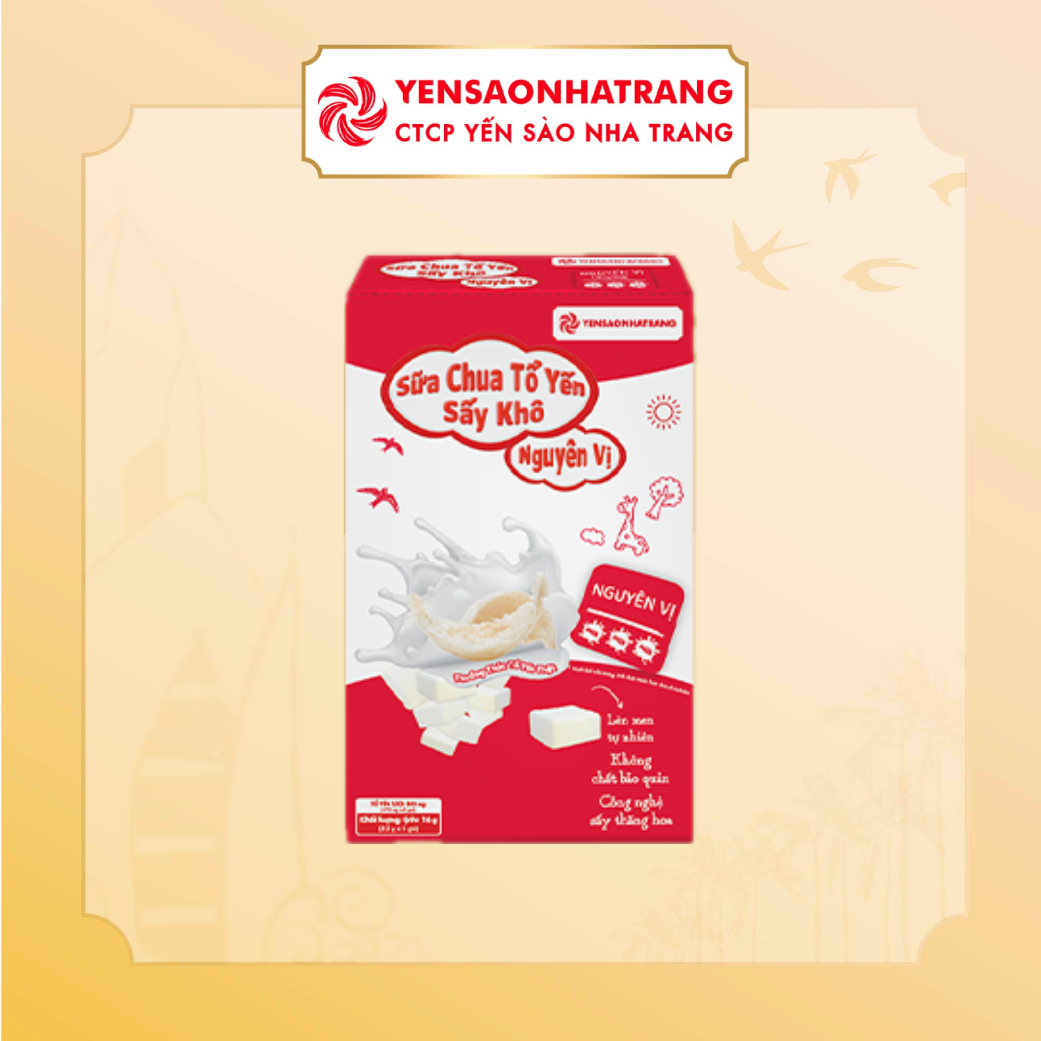  Sữa chua sấy khô có tổ yến thật 16g - Nguyên vị 